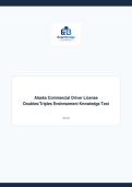 Alaska Commercial Driver License Doubles&sol;Triples Endorsement Knowledge Test