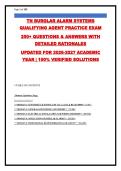 TENNESSEE ALARM SYSTEMS CONTRACTOR EXAM PREP &vert; 250&plus; PRACTICE QUESTIONS WITH VERIFIED ANSWERS & RATIONALES &vert; UPDATED 2026-2027 &vert; COMPLETE COVERAGE OF T&period;C&period;A&period; 62-32 & RULES 0090