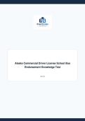 Alaska Commercial Driver License School Bus Endorsement Knowledge Test