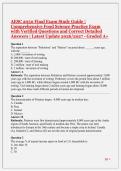 AESC 2050 Final Exam Study Guide &vert; Comprehensive Food Science Practice Exam with Verified Questions and Correct Detailed Answers &vert; Latest Update 2026&sol;2027 &ndash; Graded A&plus;