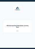ARE Associate Real Estate Broker Licensing Exam &vert; Practice Questions & Answers