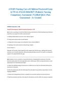 ATI RN Nursing Care of Children Proctored Exam ACTUAL EXAM 2026&sol;2027 &vert; Pediatric Nursing Competency Assessment &vert; Verified Q&A &vert; Pass Guaranteed - A&plus; Graded&NewLine;&NewLine;