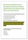 DC Machines Level 3 Questions and Answers &ndash; Electrical DC Machines Level 3 Exam Questions&comma; Practice Test & Study Guide &vert; Verified Answers and Detailed Rationales