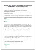 EVIDENCE-BASED PRACTICE IN  NURSING &vert;QUESTIONS AND VERIFIED ANSWERS&vert;NEWEST 2026&sol;2027 UPDATE&vert;GRADED A&plus;