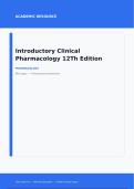 Test Bank&colon; Introductory Clinical Pharmacology 12th Edition &ndash; 865 Pages &vert; Nursing Pharmacology