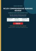 NCLEX Comprehensive Nursing Review 2026&sol;2027&colon; 250 Practice Questions with Verified Answers & Rationales &vert; Graded A&plus; &vert; Chamberlain Aligned