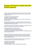Nursing 155 Practice Complex Next-Gen&NewLine;NCLEX questions
