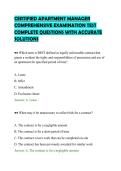 CERTIFIED APARTMENT MANAGER COMPREHENSIVE EXAMINATION TEST COMPLETE QUESTIONS WITH ACCURATE SOLUTIONS&period;pdf&NewLine;&NewLine;