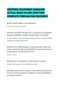 CERTIFIED APARTMENT MANAGER ACTUAL EXAM SOLVED QUESTIONS COMPLETE PREPARATION RESOURCE&period;pdf&NewLine;&NewLine;