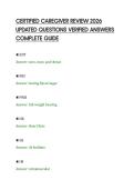 CERTIFIED CAREGIVER REVIEW 2026 UPDATED QUESTIONS VERIFIED ANSWERS COMPLETE GUIDE&period;pdf&NewLine;&NewLine;