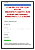 PSI NATIONAL NEW JERSEY REAL ESTATE EXAM PREP &vert; 260&plus; PRACTICE QUESTIONS WITH VERIFIED ANSWERS & RATIONALES &vert; UPDATED 2026-2027 &vert; COMPLETE COVERAGE OF ALL EXAM TOPICS