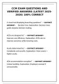 CCM EXAM Questions and verified answers &lpar;latest 2025- 2026&rpar; 100- correct