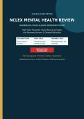 NCLEX Mental Health Review 2026&sol;2027&colon; 250 Practice Questions with Verified Answers & Rationales &vert; Graded A&plus; &vert; Chamberlain Aligned