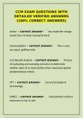 ccm exam questions with verified answers 100&percnt; correct study guide&NewLine;&NewLine;