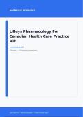 Lilley&rsquo;s Pharmacology for Canadian Health Care Practice 4th Edition Test Bank &ndash; 148 Pages