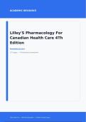 Lilley&rsquo;s Pharmacology for Canadian Health Care Practice 4th Edition Test Bank &ndash; 137 Pages