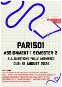 PAR1501 Assignment 1 Semester 2 MEMO &vert; Due 19 August 2026