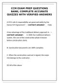 ccm exam prep question bank complete accurate quizzes with verified answers&NewLine;&NewLine;