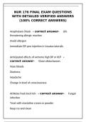 nur 176 final exam questions with detailed verified answers 100&percnt; correct&NewLine;&NewLine;