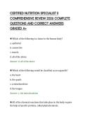 CERTIFIED NUTRITION SPECIALIST II COMPREHENSIVE REVIEW 2026 COMPLETE QUESTIONS AND CORRECT ANSWERS GRADED A&period;pdf&NewLine;&NewLine;