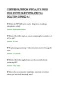 CERTIFIED NUTRITION SPECIALIST II PAPER 2026 SOLVED QUESTIONS AND FULL SOLUTION GRADED A&period;pdf&NewLine;&NewLine;