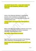 UHC EVENTS BASICS TEST &ndash; EXAM WITH COMPLETE &NewLine;QUESTIONS AND ANSWERS &sol;&sol;GRADED A&plus;&sol;&sol;100&percnt; &NewLine;VERIFIED &vert;