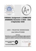 FUR2601 Assignment 1 &lpar;COMPLETE ANSWERS&rpar; Semester 2 2026 &ndash; DUE 2 September 2026&semi; 100&percnt; Correct solutions and explanations&period; 