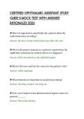 CERTIFIED OPHTHALMIC ASSISTANT STUDY GUIDE II MOCK TEST WITH ANSWER RATIONALES 2026&period;pdf&NewLine;&NewLine;
