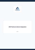 AHE Practicum director designation &vert; Practice Exam Questions & Answers