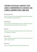 CERTIFIED OPHTHALMIC ASSISTANT STUDY GUIDE II COMPREHENSIVE EYE ANATOMY AND CLINICAL ASSISTING STUDY GUIDE 2026