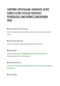 CERTIFIED OPHTHALMIC ASSISTANT STUDY GUIDE II CORE OCULAR ANATOMY