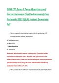 BIOS 255 Exam 2 Exam Questions and &NewLine;Correct Answers &lpar;Verified Answers&rpar; Plus &NewLine;Rationale 2027 Q&A&vert; Instant Download &NewLine;Pdf