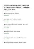 CERTIFIED PLAYGROUND SAFETY INSPECTOR 6 COMPREHENSIVE CPSI SAFETY STANDARDS STUDY GUIDE 2026&NewLine;