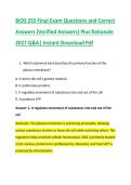 BIOS 255 Final Exam Questions and Correct &NewLine;Answers &lpar;Verified Answers&rpar; Plus Rationale &NewLine;2027 Q&A&vert; Instant Download Pdf