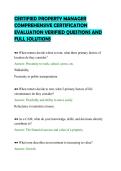 CERTIFIED PROPERTY MANAGER COMPREHENSIVE CERTIFICATION EVALUATION VERIFIED QUESTIONS AND FULL SOLUTIONS&period;pdf&NewLine;&NewLine;