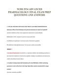 NURS 5334 ADVANCED&NewLine;PHARMACOLOGY FINAL EXAM&NewLine;QUESTIONS AND ANSWERS