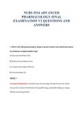 NURS 5334 ADVANCED&NewLine;PHARMACOLOGY FINAL&NewLine;EXAMINATION V2 QUESTIONS AND&NewLine;ANSWERS