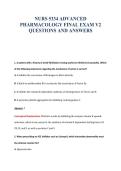 NURS 5334 ADVANCED&NewLine;PHARMACOLOGY FINAL EXAM V2&NewLine;QUESTIONS AND ANSWERS