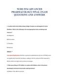 NURS 5334 ADVANCED&NewLine;PHARMACOLOGY FINAL EXAM&NewLine;QUESTIONS AND ANSWERS