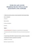 NURS 5334 ADVANCED&NewLine;PHARMACOLOGY FINAL EXAM&NewLine;QUESTIONS AND ANSWERS