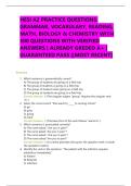 HESI A2 PRACTICE QUESTIONS&colon; GRAMMAR&comma; VOCABULARY&comma; READING&comma; MATH&comma; BIOLOGY & CHEMISTRY WITH 500 QUESTIONS WITH VERIFIED ANSWERS &vert; ALREADY GREDED A&plus; &vert; GUARANTEED PASS &vert;&lbrack;MOST RECENT&rsqb;&NewLine;&NewLine;