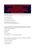PATHOPHYSIOLOGY HESI &lpar;2026&sol;2027&rpar;&NewLine;UPDATE&vert;EXAM&NewLine;QUESTIONS WITH MULTIPLE&NewLine;CHOICES &vert;VERIFIED & REVISED&NewLine;ANSWERS &lpar;NEW&rpar;&excl;&excl;&excl;