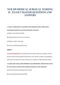 NUR 209 EXAM BUNDLE QUESTIONS WITH VERIFIED ANSWERS