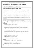 HIGH SCHOOL MATHEMATICS FINAL YEAR EXAM MASTERBANK
