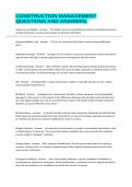 CONSTRUCTION MANAGEMENT QUESTIONS AND ANSWERS&period;