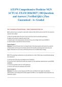 ATI PN Comprehensive Predictor NGN ACTUAL EXAM 2026&sol;2027 &vert; 180 Questions and Answers &vert; Verified Q&A &vert; Pass Guaranteed - A&plus; Graded&NewLine;&NewLine;
