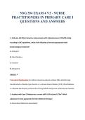 NSG 554 EXAM 4 V3 - NURSE&NewLine;PRACTITIONERS IN PRIMARY CARE I&NewLine;QUESTIONS AND ANSWERS
