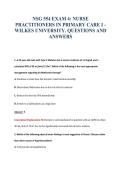 NSG 554 EXAM BUNDLE QUESTIONS WITH VERIFIED ANSWERS