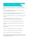 Construction Project Management&colon; Key Elements&comma; Phases&comma; and Industry Standards Questions and Answers&period;