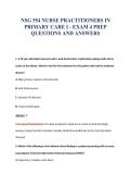 NSG 554 NURSE PRACTITIONERS IN&NewLine;PRIMARY CARE I - EXAM 4 PREP&NewLine;QUESTIONS AND ANSWERS